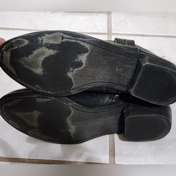 Sam Edelman Petty black leather ankle boots Booties‎ Women's size 7 - Picture 7 of 8